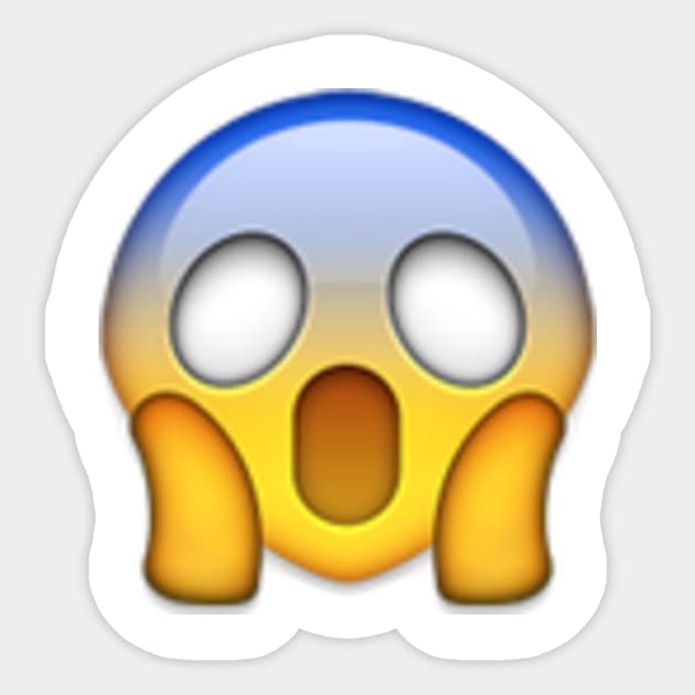 face screaming in fear Sticker by Emoji
